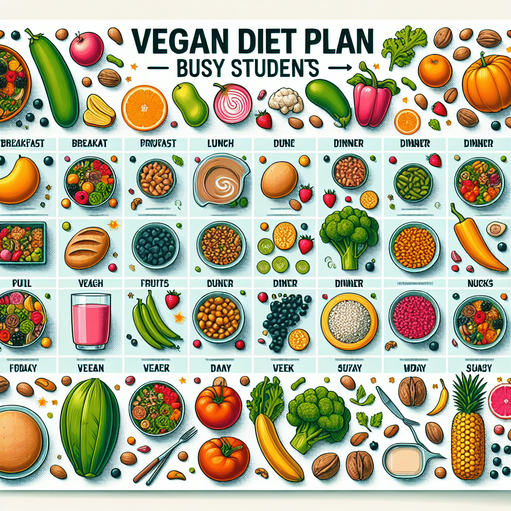 um plano de dieta vegana eficaz para estudantes ocupados