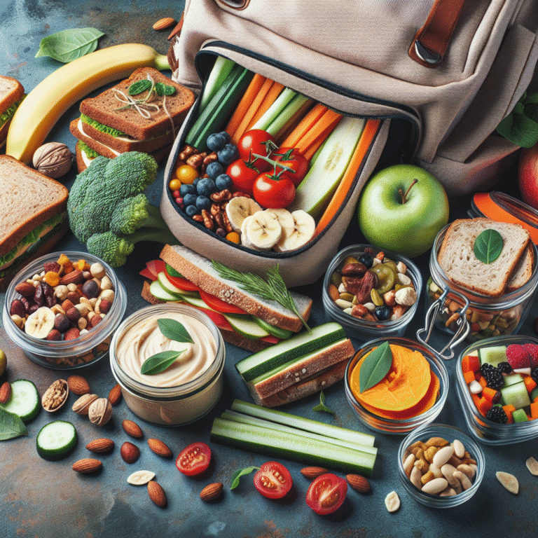 Lanche vegano para viagem ou mochila