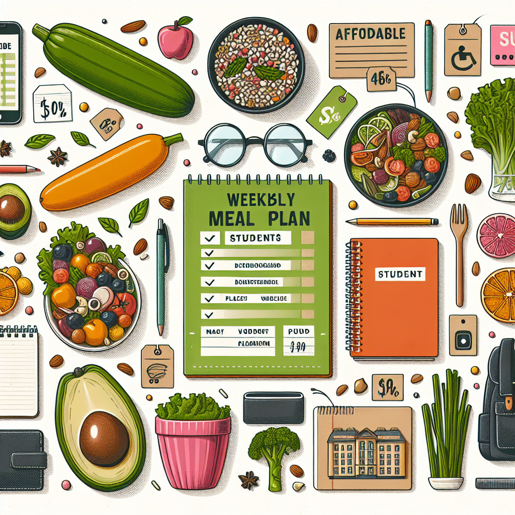 planejando uma dieta vegana semanal acessível para estudantes